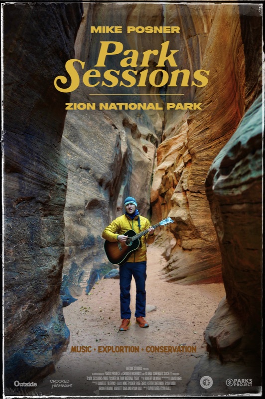 Park Sessions poster: Mike Posner in Zion National Park.